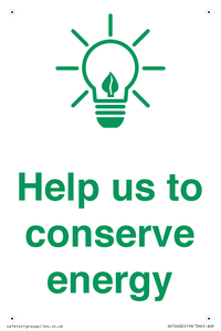 Help us to conserve energy 